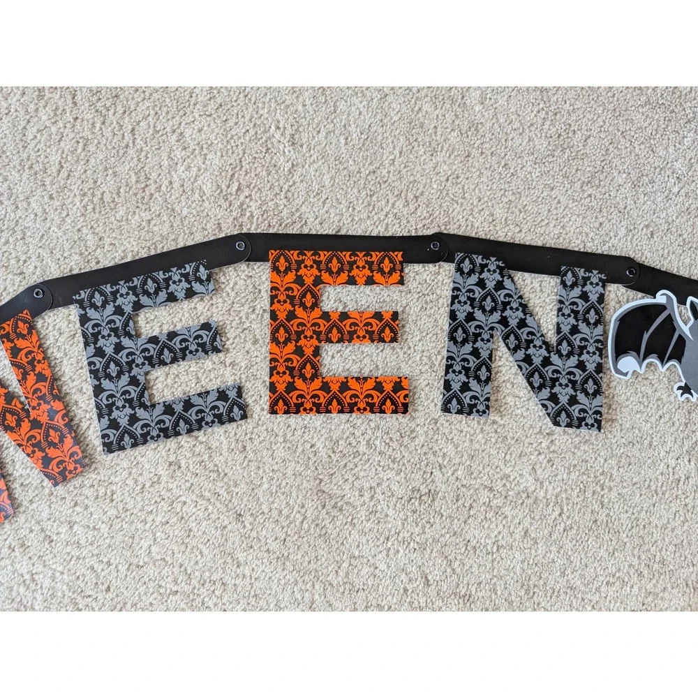 Halloween Game Set Floor Mat Spinner Jointed Banner Neon Spooky